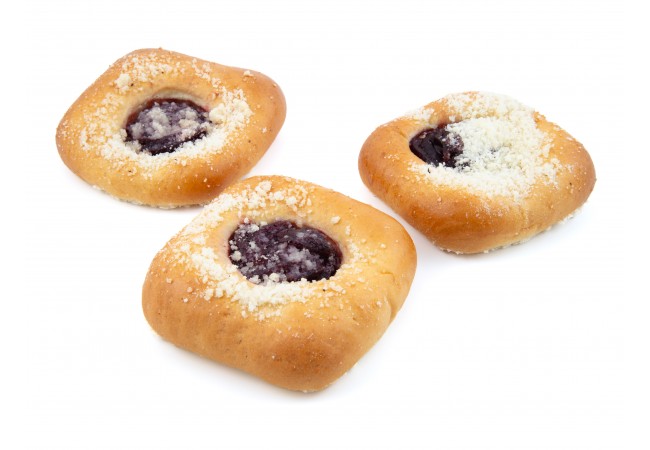 Koláček s náplní tvarohovo-višňovou 120g