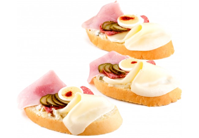 Chlebíček šunkový se sýrem 100g